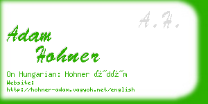 adam hohner business card